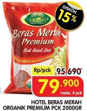 Promo Harga Hotel Beras Merah Premium 2000 gr - Superindo