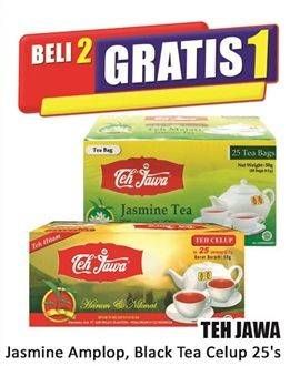 Promo Harga Teh Jawa Teh Celup Jasmine Tea Dengan Amplop, Black Tea Dengan Amplop per 25 pcs 2 gr - Hari Hari