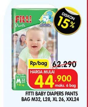 Promo Harga Fitti Pants L28, M32, XL26, XXL24 24 pcs - Superindo