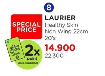 Promo Harga Laurier Healthy Skin Day NonWing 22cm 20 pcs - Watsons