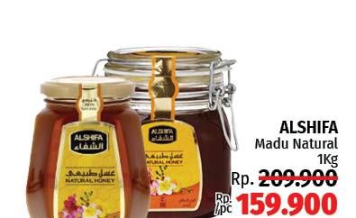 Promo Harga Alshifa Natural Honey 1000 gr - LotteMart