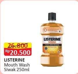 Promo Harga LISTERINE Mouthwash Antiseptic Siwak 250 ml - Alfamart