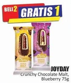 Promo Harga JOYDAY Ice Cream Crunchy Chocolate Malt, Chocolate Blueberry 75 gr - Hari Hari