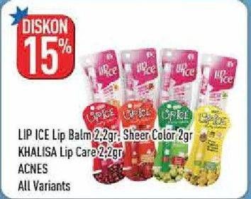 Promo Harga LIP ICE Lip Balm/Sheer Color/KHALISA Lip Care  - Hypermart