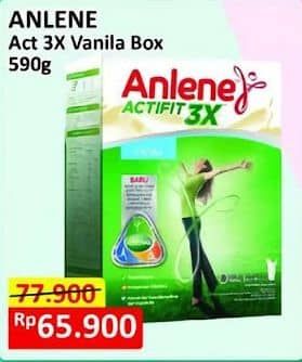 Promo Harga Anlene Actifit 3x High Calcium Vanilla 600 gr - Alfamart