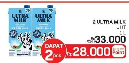 Promo Harga Ultra Milk Susu UHT 1000 ml - LotteMart