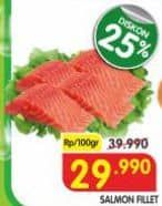 Promo Harga Salmon Fillet per 100 gr - Superindo