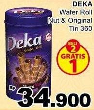 Promo Harga DUA KELINCI Deka Wafer Roll Nut, Choco 360 gr - Giant