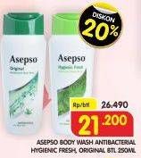 Promo Harga ASEPSO Body Wash Hygienic Fresh, Original 250 ml - Superindo