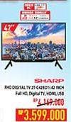 Promo Harga Sharp 2T-C42BD1i | LED TV 42"  - Hypermart