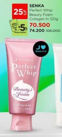 Promo Harga Senka Perfect Whip Facial Foam Collagen In 120 gr - Watsons