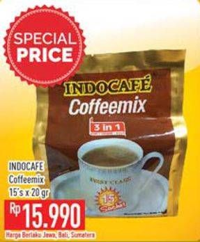 Promo Harga Indocafe Coffeemix per 15 sachet 20 gr - Hypermart