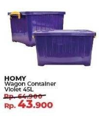 Promo Harga HOMY Wagon Container Box 45 ltr - Yogya