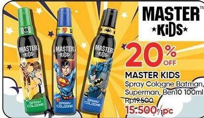 Promo Harga MASTER KIDS Spray Cologne Batman, Superman, Ben10 100 ml - Guardian