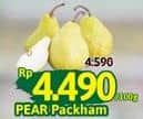 Promo Harga Pear Packham per 100 gr - Alfamidi