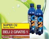 Promo Harga SUPER O2 Silver Oxygenated Drinking Water Sportivo per 2 botol 600 ml - Yogya