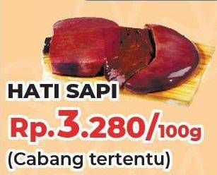 Promo Harga Beef Liver (Hati Sapi) per 100 gr - Yogya