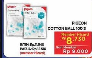 Promo Harga PIGEON Cotton Balls 100 pcs - Hypermart