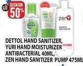 Promo Harga DETTOL/ YURI/ ZEN Hand Sanitizer  - Hypermart