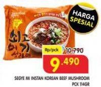 Promo Harga Segye Mie Ramyun Beef Mushroom 114 gr - Superindo