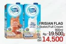 Promo Harga Frisian Flag Susu UHT Purefarm Swiss Chocolate, Full Cream 900 ml - LotteMart