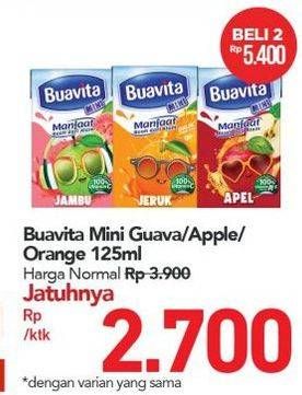 Promo Harga BUAVITA Fresh Juice Guava, Apple, Mini Orange 125 ml - Carrefour
