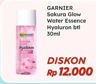 Promo Harga Garnier Sakura Glow Hyaluron Water Glow Essence 30 ml - Indomaret