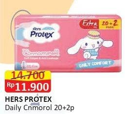 Promo Harga Hers Protex Daily Comfort Wing 23, 5cm 22 pcs - Alfamart