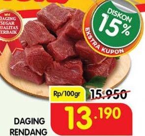 Promo Harga Daging Rendang Sapi per 100 gr - Superindo