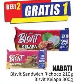Promo Harga NABATI Bisvit Kelapa 300gr/Bisvit Sandwich Richoco 210gr  - Hari Hari