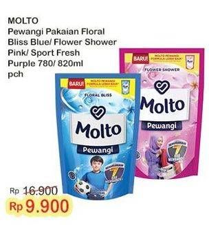 Promo Harga Molto Pewangi Flower Shower, Sports Fresh, Floral Bliss 780 ml - Indomaret
