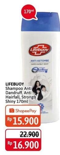 Promo Harga LIFEBUOY Shampoo Anti Dandruff, Anti Hair Fall, Strong Shiny 170 ml - Alfamidi