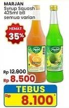 Promo Harga Marjan Syrup Squash All Variants 450 ml - Indomaret