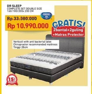 Promo Harga THERAPEDIC Dr Sleep Complete Bed Set Double Size 160x200cm, 180x200cm  - Courts