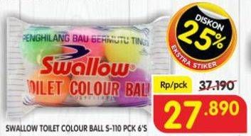 Promo Harga Swallow Naphthalene Toilet Colour Ball S-110 6 pcs - Superindo