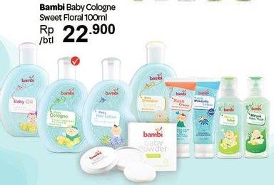 Promo Harga BAMBI Baby Cologne Sweet Floral 100 ml - Carrefour