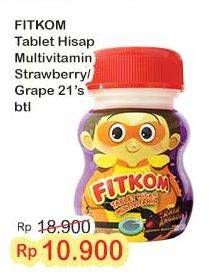Promo Harga Fitkom Vitamin Anak Tablet Anggur, Strawberry 21 pcs - Indomaret