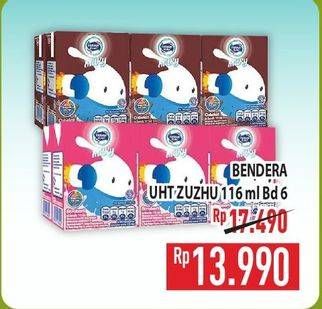 Promo Harga Frisian Flag Susu UHT Milky Zuzhu Zazha per 6 tpk 115 ml - Hypermart