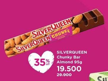 Promo Harga SILVER QUEEN Chunky Bar Almonds 95 gr - Watsons