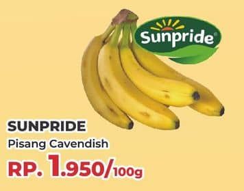 Sunpride Pisang Cavendish per 100 gr Harga Promo Rp1.950