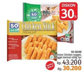 Promo Harga So Good Chicken Nugget Premium / Animal  - LotteMart
