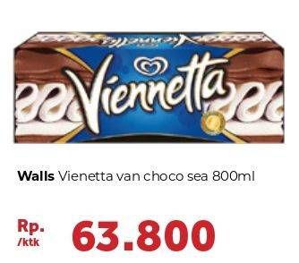 Promo Harga WALLS Ice Cream Viennetta Choco Vanila 800 ml - Carrefour