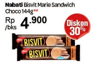 Promo Harga NABATI Bisvit Marie Sandwich 144 gr - Carrefour