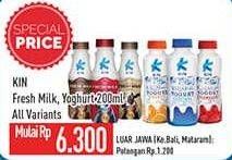 Promo Harga KIN Fresh Milk / Yoghurt 200ml  - Hypermart