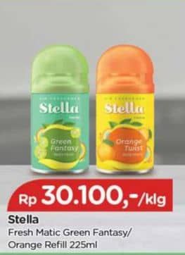 Promo Harga Stella Matic Refill Green Fantasy, Orange Twist 225 ml - TIP TOP