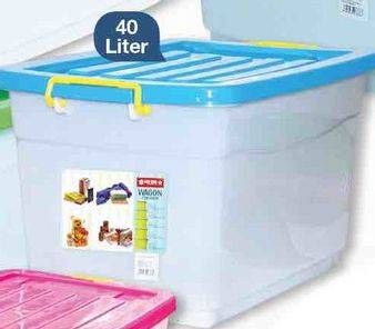 Promo Harga LION STAR Wagon Container 40 ltr - LotteMart