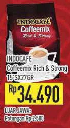 Promo Harga Indocafe Coffeemix Rich Strong per 15 sachet 20 gr - Hypermart