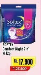 Promo Harga Softex Comfort Night 2 In 1 12 pcs - Alfamart