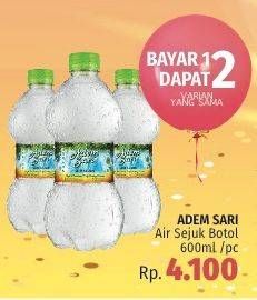 Promo Harga ADEM SARI Air Sejuk 600 ml - LotteMart