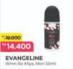 Promo Harga Evangeline Deo Roll On Miya, Mori 50 ml - Alfamart